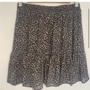 MICHAEL Michael Kors Gray and Black Animal Print Skirt
